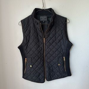 Black quilted vest size M